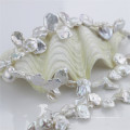Snh 14 milímetros Keshi Natural Bridal Conjunto de jóias de pérolas de água doce